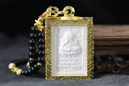 Thailand Tibet efficacious Chantiver CHONG DI Buddha gold foil Amulet Pendant Protect safety ward off evil spirits avoid danger