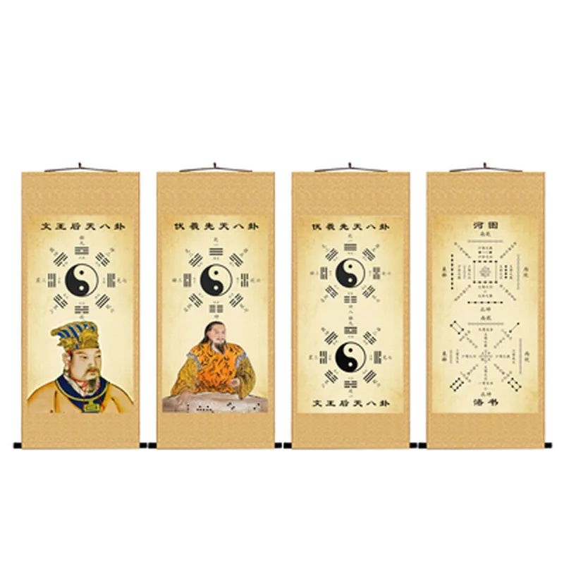 The Book of Changes the Eight Diagrams Ba Gua Chinese Art Wall Scroll Wall Hanging Painting Scroll