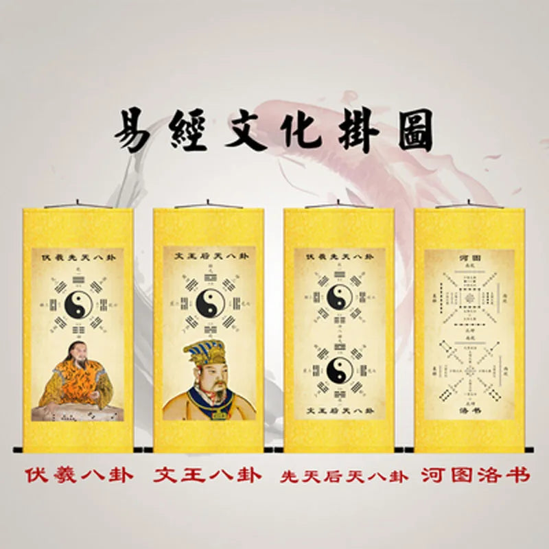 The Book of Changes the Eight Diagrams Ba Gua Chinese Art Wall Scroll Wall Hanging Painting Scroll