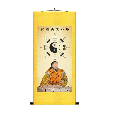 The Book of Changes the Eight Diagrams Ba Gua Chinese Art Wall Scroll Wall Hanging Painting Scroll