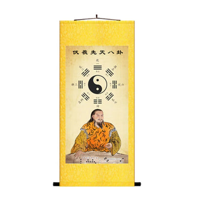 The Book of Changes the Eight Diagrams Ba Gua Chinese Art Wall Scroll Wall Hanging Painting Scroll
