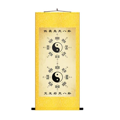 The Book of Changes the Eight Diagrams Ba Gua Chinese Art Wall Scroll Wall Hanging Painting Scroll