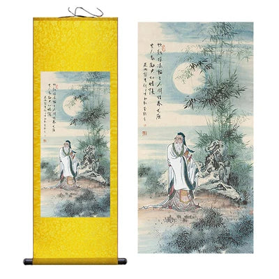 The Confucianists Figurepainting Confucius Inspirational Study Painting Wall Art Hanging Scroll Living Room Corridor Decoration