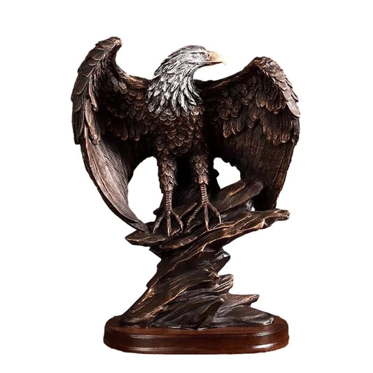 The Eagle Statue Expanded Wings Eagle Figurine Sculpture For Office Home Study Room Decor, Art Crafts Ornament Gift