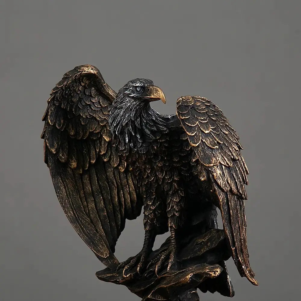 The Eagle Statue Expanded Wings Eagle Figurine Sculpture For Office Home Study Room Decor, Art Crafts Ornament Gift