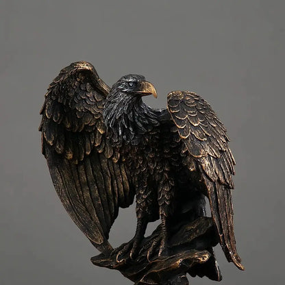 The Eagle Statue Expanded Wings Eagle Figurine Sculpture For Office Home Study Room Decor, Art Crafts Ornament Gift