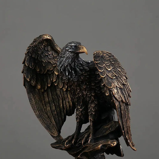 The Eagle Statue Expanded Wings Eagle Figurine Sculpture For Office Home Study Room Decor, Art Crafts Ornament Gift