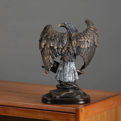 The Eagle Statue Expanded Wings Eagle Figurine Sculpture For Office Home Study Room Decor, Art Crafts Ornament Gift