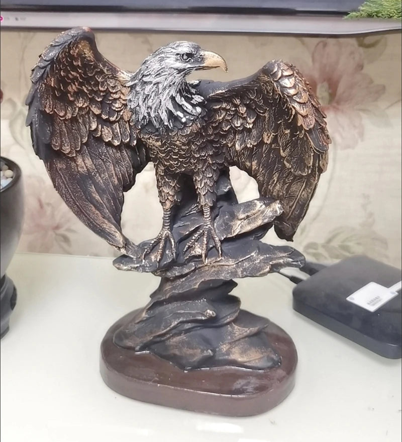The Eagle Statue Expanded Wings Eagle Figurine Sculpture For Office Home Study Room Decor, Art Crafts Ornament Gift