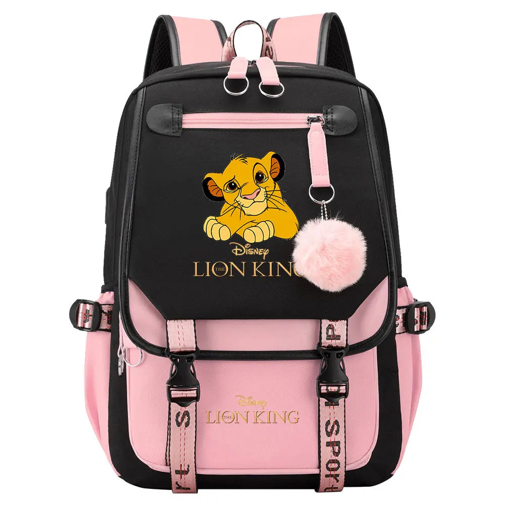 The Lion King Boys Girls Kids School Book Bags Women USB Bagpack Teenagers Canvas Laptop Travel Student Backpack