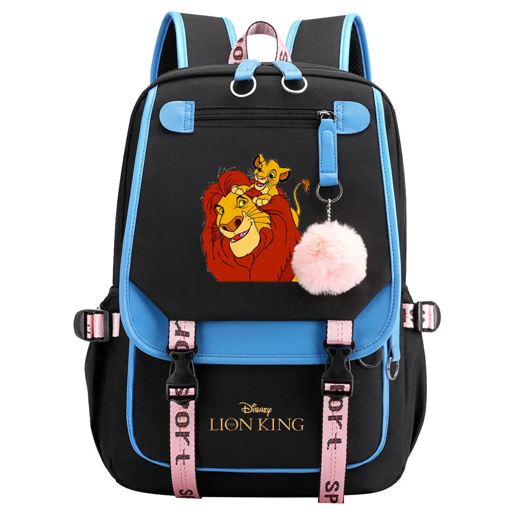 The Lion King Boys Girls Kids School Book Bags Women USB Bagpack Teenagers Canvas Laptop Travel Student Backpack