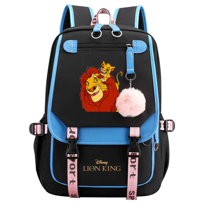The Lion King Boys Girls Kids School Book Bags Women USB Bagpack Teenagers Canvas Laptop Travel Student Backpack