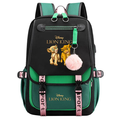 The Lion King Boys Girls Kids School Book Bags Women USB Bagpack Teenagers Canvas Laptop Travel Student Backpack