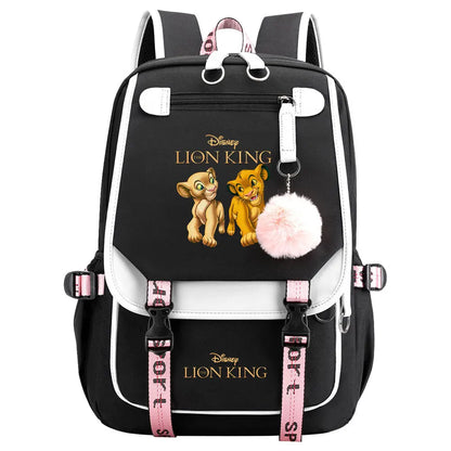 The Lion King Boys Girls Kids School Book Bags Women USB Bagpack Teenagers Canvas Laptop Travel Student Backpack