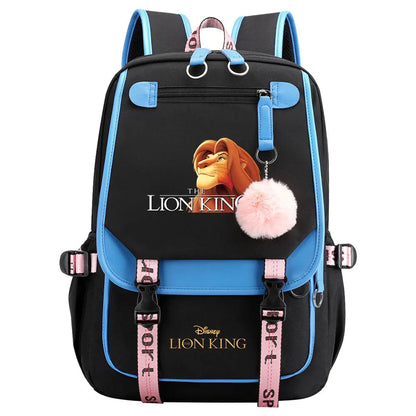 The Lion King Boys Girls Kids School Book Bags Women USB Bagpack Teenagers Canvas Laptop Travel Student Backpack