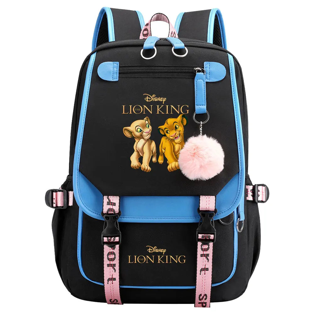 The Lion King Boys Girls Kids School Book Bags Women USB Bagpack Teenagers Canvas Laptop Travel Student Backpack