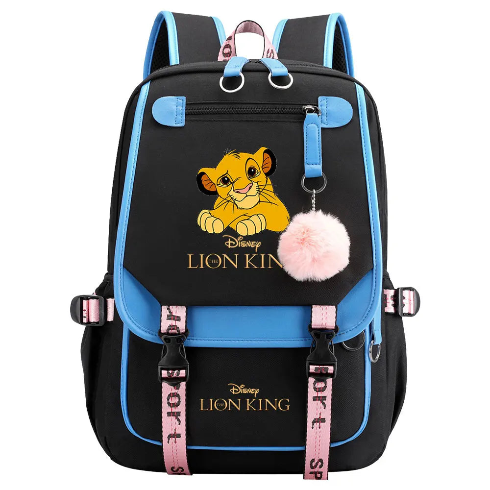 The Lion King Boys Girls Kids School Book Bags Women USB Bagpack Teenagers Canvas Laptop Travel Student Backpack
