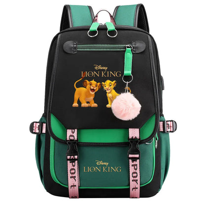The Lion King Boys Girls Kids School Book Bags Women USB Bagpack Teenagers Canvas Laptop Travel Student Backpack