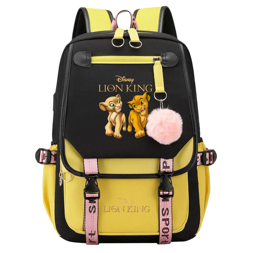 The Lion King Boys Girls Kids School Book Bags Women USB Bagpack Teenagers Canvas Laptop Travel Student Backpack