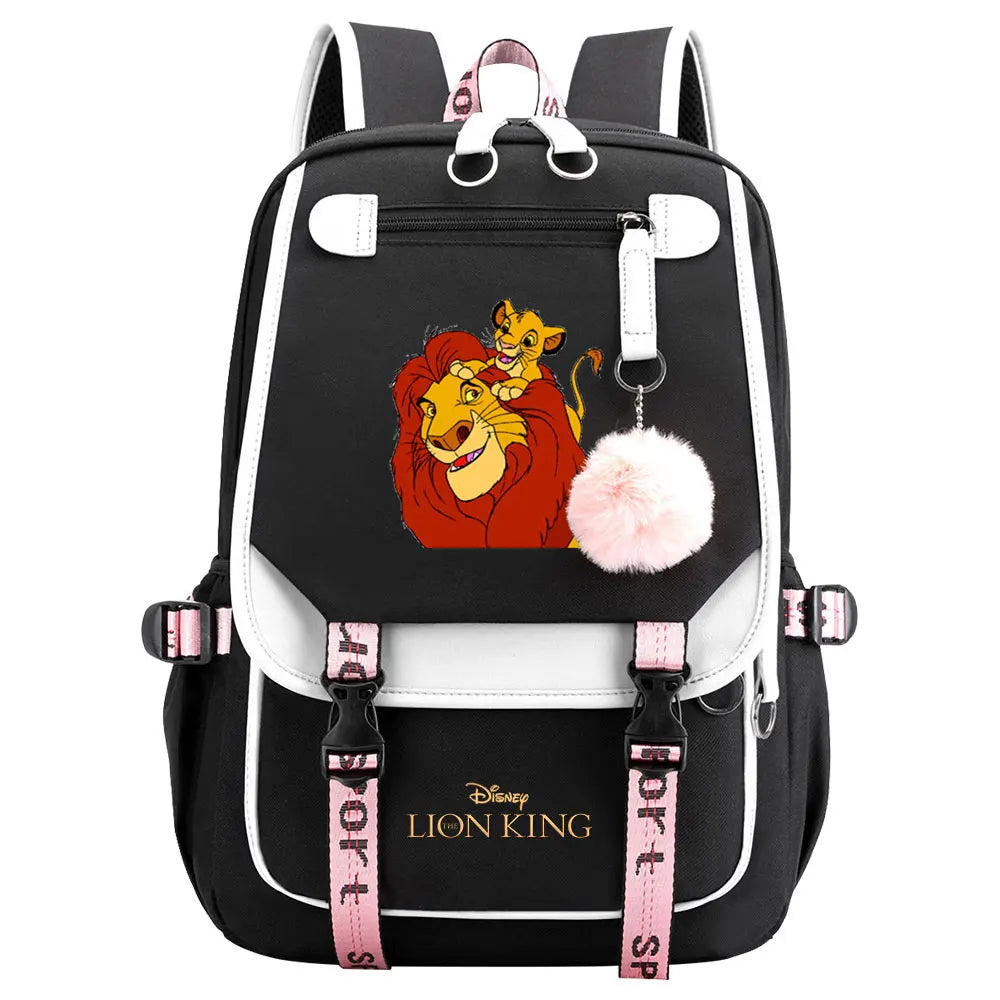 The Lion King Boys Girls Kids School Book Bags Women USB Bagpack Teenagers Canvas Laptop Travel Student Backpack