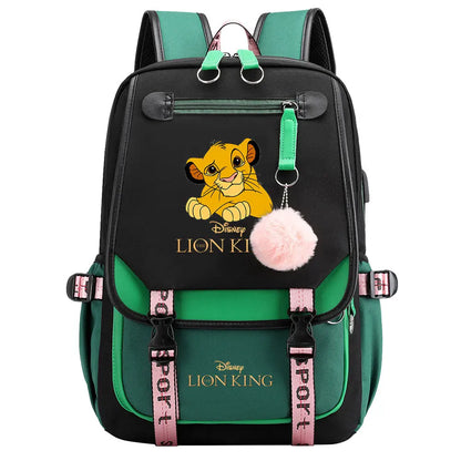The Lion King Boys Girls Kids School Book Bags Women USB Bagpack Teenagers Canvas Laptop Travel Student Backpack