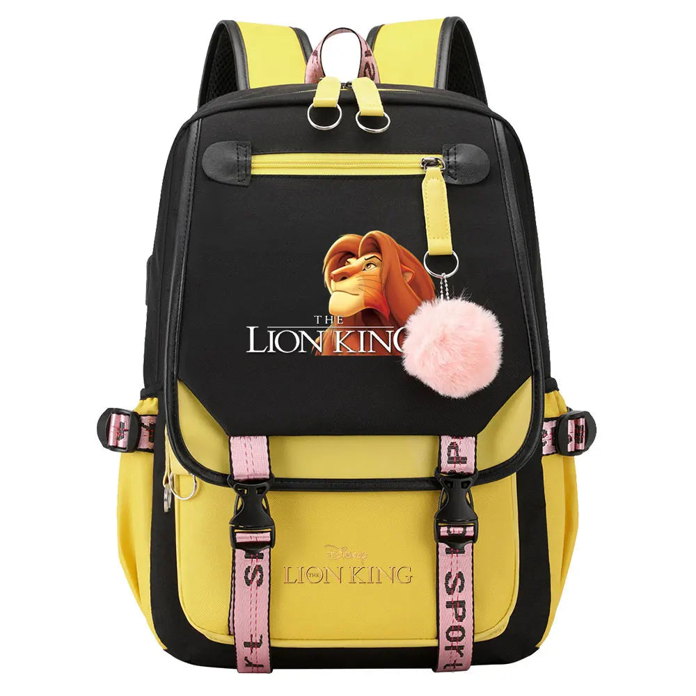 The Lion King Boys Girls Kids School Book Bags Women USB Bagpack Teenagers Canvas Laptop Travel Student Backpack