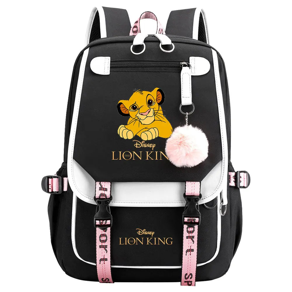 The Lion King Boys Girls Kids School Book Bags Women USB Bagpack Teenagers Canvas Laptop Travel Student Backpack
