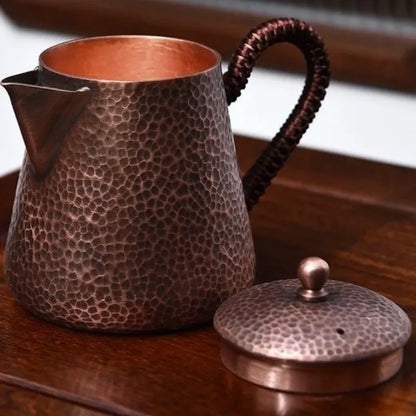 The Old-style Thickened Copper Teapot Pure Copper Teapot Home Teapot Side Teapot Teapot Handmade Retro Electric Pottery Stove