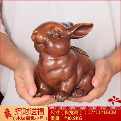 The Rabbit Feng shui rabbit statue Piggy bank Plutus Accumulate Mythical Wild Animal  Jade Medallion AndThe mascot of good luck