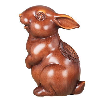 The Rabbit Feng shui rabbit statue Piggy bank Plutus Accumulate Mythical Wild Animal  Jade Medallion AndThe mascot of good luck