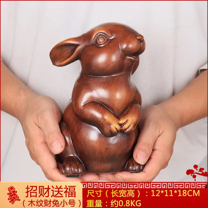 The Rabbit Feng shui rabbit statue Piggy bank Plutus Accumulate Mythical Wild Animal  Jade Medallion AndThe mascot of good luck