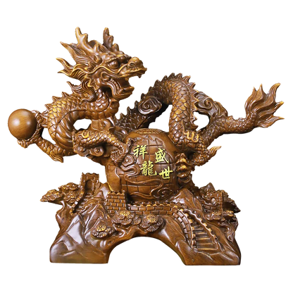 The Year of The Dragon Feng Shui Ornament Office Attracts Wealth Crafts Housewarming Business Gifts Living Room Decorations