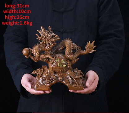 The Year of The Dragon Feng Shui Ornament Office Attracts Wealth Crafts Housewarming Business Gifts Living Room Decorations