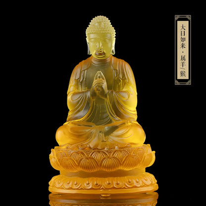 The eight patron saints of Coloured glaze Natal buddha Zodiac Buddha Zodiac Guardian