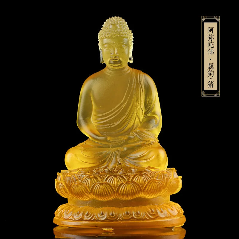 The eight patron saints of Coloured glaze Natal buddha Zodiac Buddha Zodiac Guardian