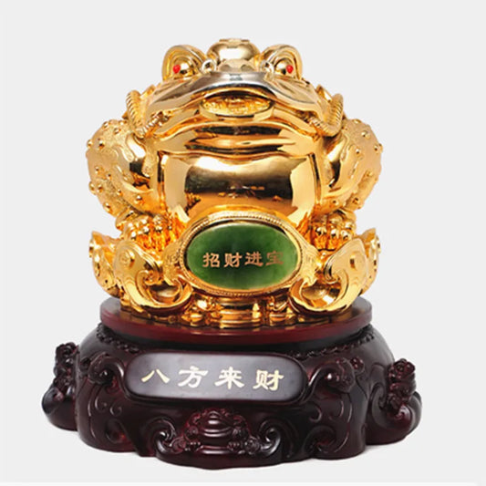 The golden toad family adornment tripod frog handicraft furnishings statue of the golden toad craft  statue Make your home rich