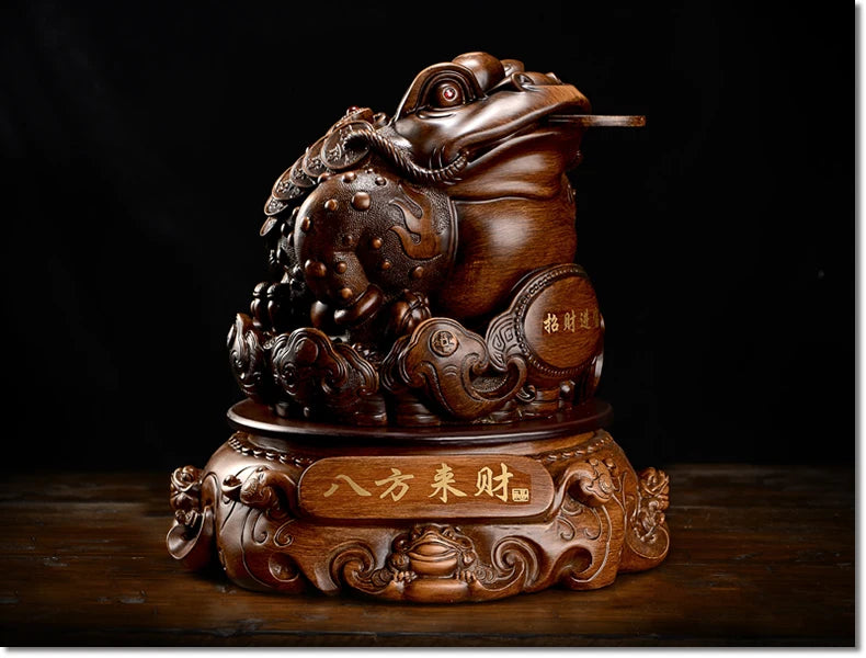 The golden toad family adornment tripod frog handicraft furnishings statue of the golden toad craft  statue Make your home rich
