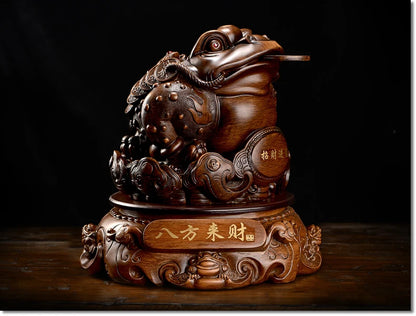 The golden toad family adornment tripod frog handicraft furnishings statue of the golden toad craft  statue Make your home rich