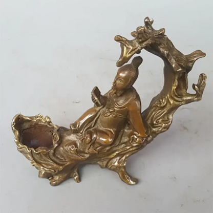 The manufacturer directly provides hermits with reading copper, Li Shangyin copper, Su Shi copper tree pen holder, copper pen h