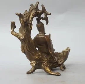 The manufacturer directly provides hermits with reading copper, Li Shangyin copper, Su Shi copper tree pen holder, copper pen h