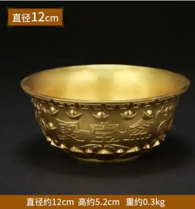 The pure copper potted statue household decoration copper basin craft gifts Buddha supplies bring good luck