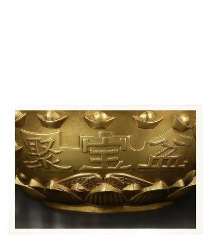 The pure copper potted statue household decoration copper basin craft gifts Buddha supplies bring good luck
