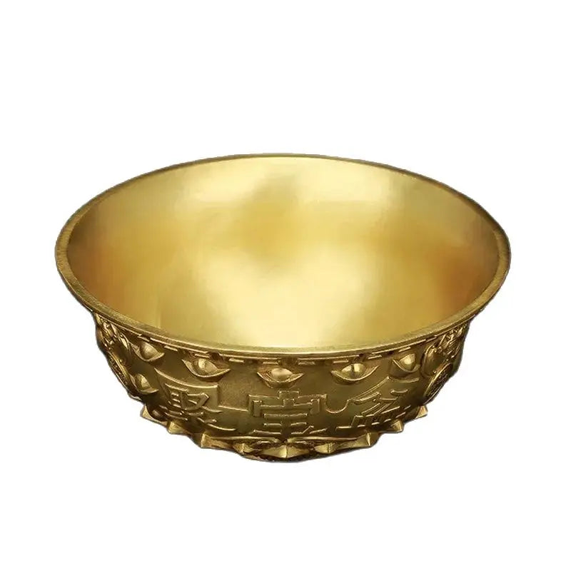 The pure copper potted statue household decoration copper basin craft gifts Buddha supplies bring good luck