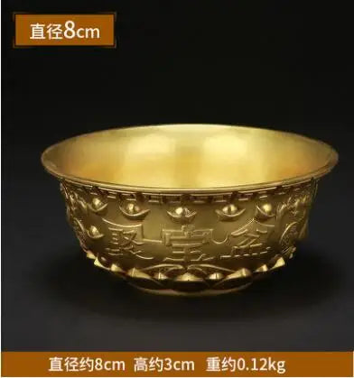 The pure copper potted statue household decoration copper basin craft gifts Buddha supplies bring good luck