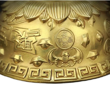 The pure copper potted statue household decoration copper basin craft gifts Buddha supplies bring good luck