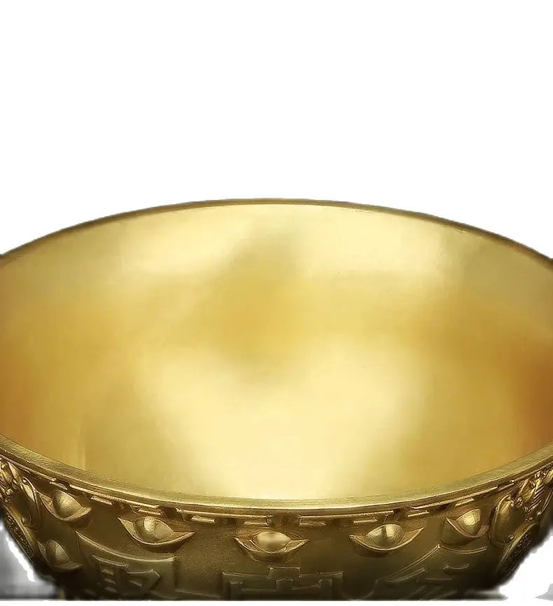 The pure copper potted statue household decoration copper basin craft gifts Buddha supplies bring good luck
