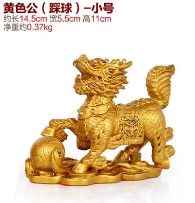 The resin kirin set a pair of fortune dragon to set up the family decorative arts and crafts good luck gifts