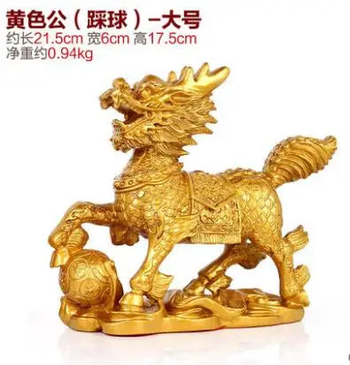 The resin kirin set a pair of fortune dragon to set up the family decorative arts and crafts good luck gifts