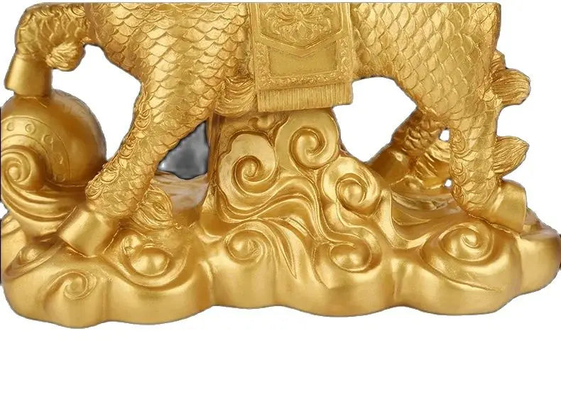 The resin kirin set a pair of fortune dragon to set up the family decorative arts and crafts good luck gifts