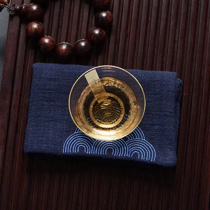 Thick Cotton And Linen Tea Towel Chinese Style Zen Tea Retro  Kung Fu Teapot Cleaning Towel Desktop Tea Ceremony Accessory